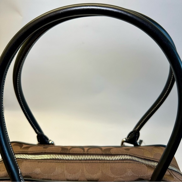 Coach Limited Edition Signature Brown Jacquard Leather Satchel - Picture 7 of 12